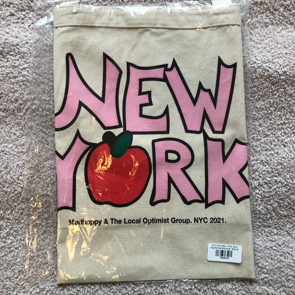 NWT NYC EXCLUSIVE MADHAPPY TOTE BAG - Picture 2 of 3